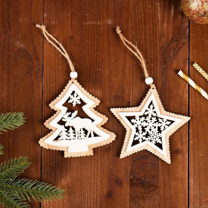 Подвеска новогодняя &laquo;Олень и ёлка&raquo;