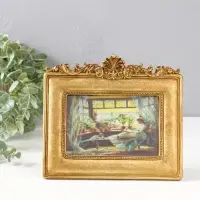 Фоторамка полистоун 10х15 см "Вельможа" золото 1,5х20,3х18 см