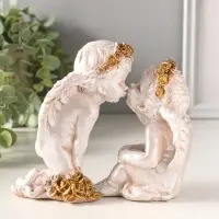 Фигура полистоун "Ангелочки целуются" 16х17х10 см
