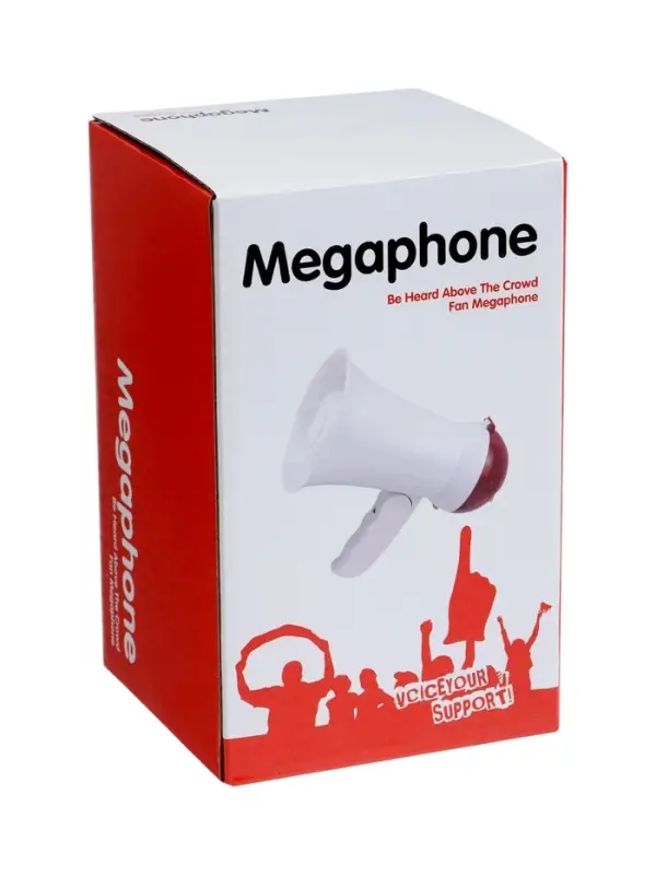 Мегафон ручной Luazon Rad-02, 5 Вт, дальность до 50 м, запись 10 сек, 3 режима, белый