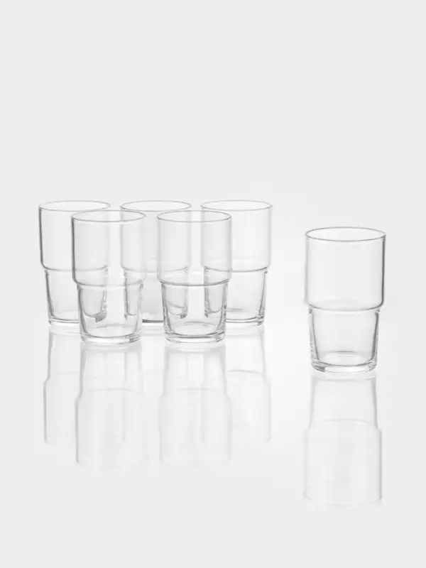 Набор стаканов Paşabah&ccedil;e Hill, 440 мл, 6 шт., стекло, прозрачный