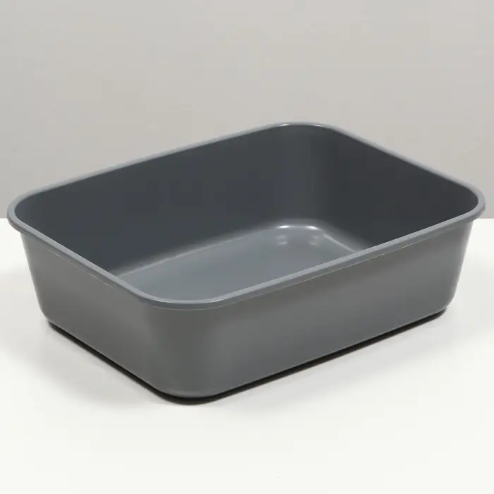 Туалет для кошек &laquo;Сима&raquo; FIX, 29&times;38&times;10.5 см, без сетки, пластик, серый