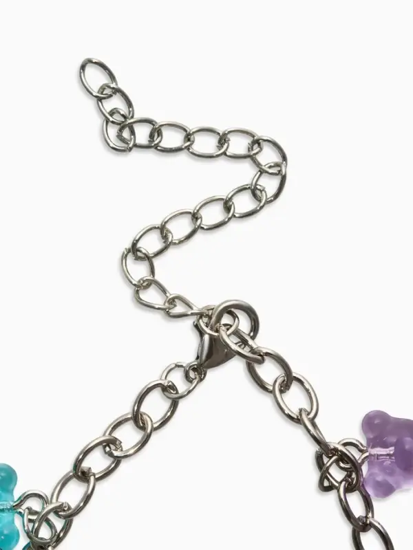 Браслет цепочка &laquo;Мармеладные мишки&raquo;, L=17 см, разноцветный в серебре