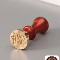 Печать для сургуча с пластиковой ручкой &laquo;Буква U на вензеле&raquo;, 2.5&times;2.5&times;6.3 см