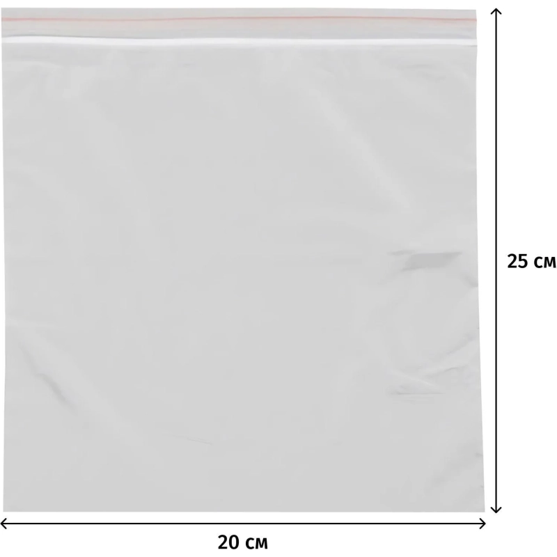 Пакет с замком Комус (Zip Lock) 20 х 25 см, 35 мкм, 100 шт/уп