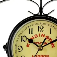 Часы настенные интерьерные Kensington station, двусторонние, на подвесе, бесшумные, плавный ход, d=12 см, от батареек 2&times;АА