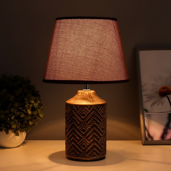 Настольная лампа Настольная лампа "Анисия" Е14 40Вт коричневый с золотой патиной 22х22х36 см