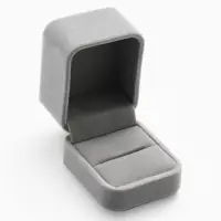 Футляр под кольцо, серьги &laquo;Геометрия&raquo;, бархатный, 5&times;5.5 см (&plusmn; 1 см), серо-розовый