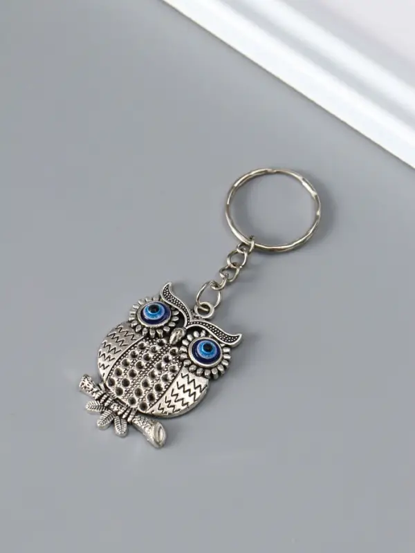 Брелок для ключей на кольце &laquo;Филин от сглаза&raquo;, металл, 4.5&times;2.7 см