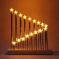 Фигура светодиодная "Лесенка звезд" 3,8х27,5х27,5 см, 17 свечей LED мод. LN1457