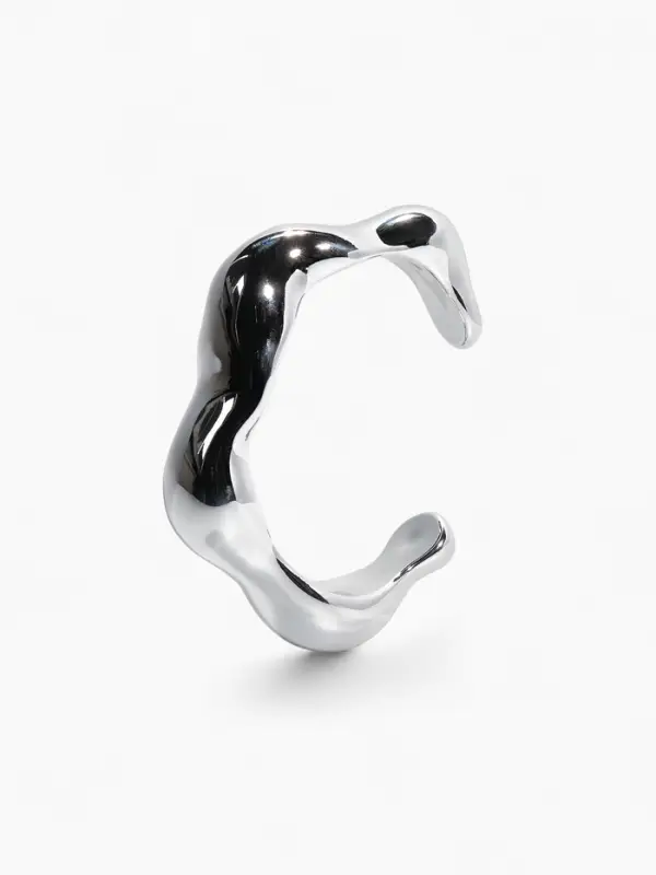 Браслет манжета «Волны», цвет серебро Браслет манжета «Волны», цвет серебро