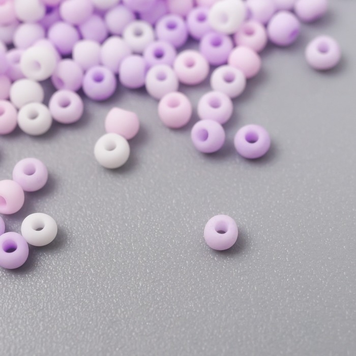Бисер стекло 11/0  Бисер стекло 11/0 "Матовый. Меланж сиреневый" 10 гр