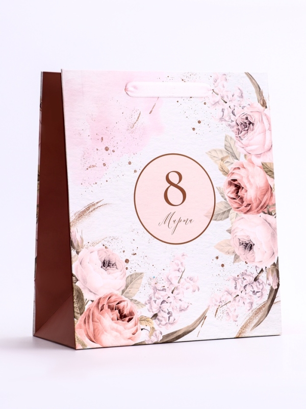 Пакет подарочный вертикальный «Нежность»,   ML 23 × 27 × 11.5 см