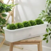 Ящик для цветов балконный с поддоном, 60 см, цвет мраморный