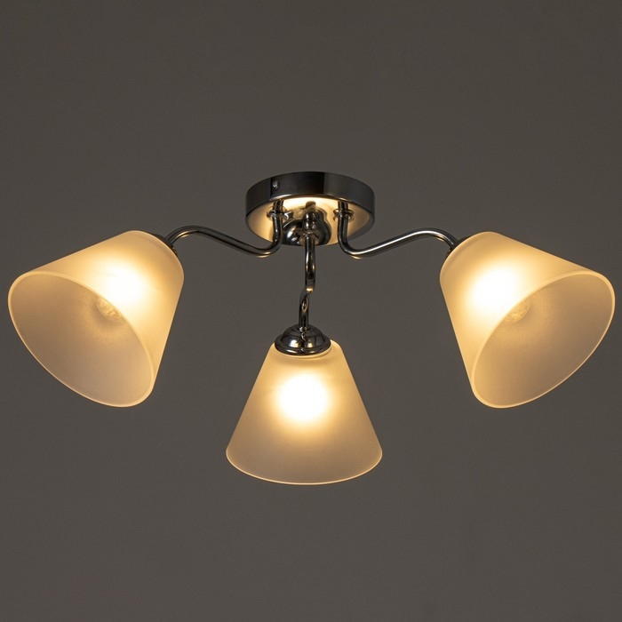 Люстра Люстра "Лорена" 3хЕ27 40Вт хром 55х55х36 см BayerLux