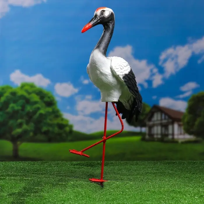 Садовая фигура из полистоуна &laquo;Журавль&raquo;, 40&times;16&times;25 см