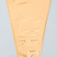 Конус для цветов, крафт с пленкой, 28×9×44cm, крафтовый