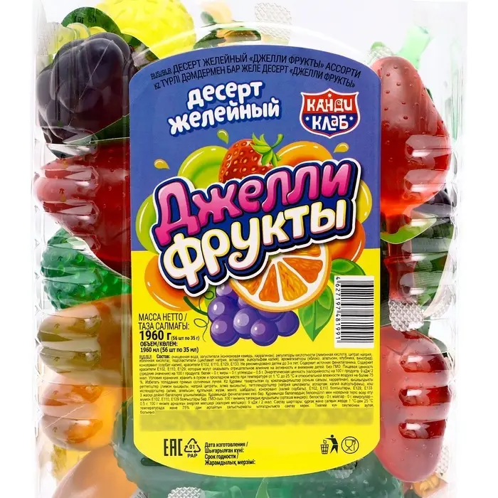 Десерт желейный «Джелли фрукты» ассорти, 35 мл Десерт желейный «Джелли фрукты» ассорти, 35 мл