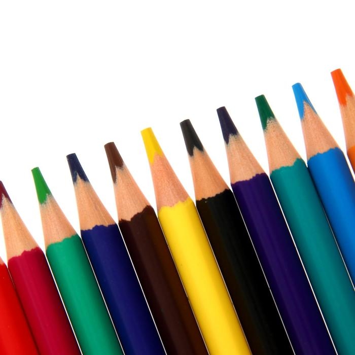 Карандаши 12 цветов FunColor, пластиковые, трёхгранные, МИКС Карандаши 12 цветов FunColor, пластиковые, трёхгранные, МИКС