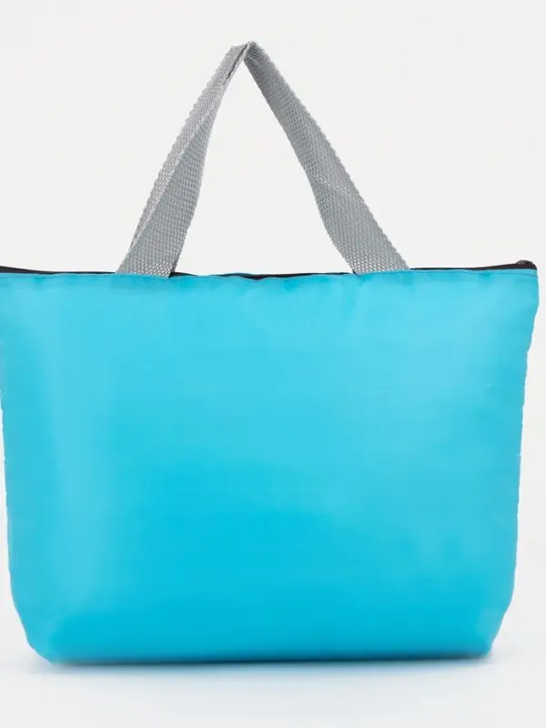 Термосумка на молнии, объём 3.8 л, голубая