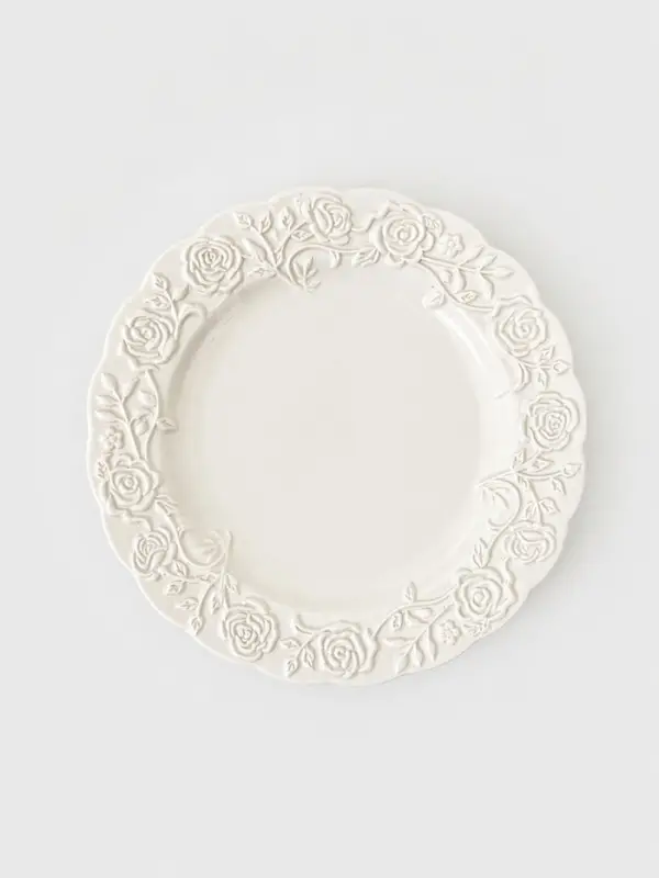 Тарелка Garden rose, d=15 см, фарфор, белая