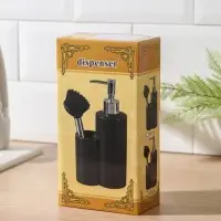 Дозатор для моющего средства с щёткой &laquo;Минимал&raquo;, 400 мл, цвет белый