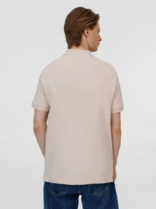 Рубашка поло унисекс Pacific, бежевая (льняная), размер M