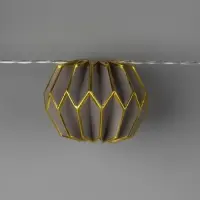 Гирлянда &laquo;Нить&raquo; 2 м с насадками &laquo;Серый фонарик&raquo;, IP20, прозрачная нить, 10 LED, от батареек АА&times;2, свечение тёплое белое