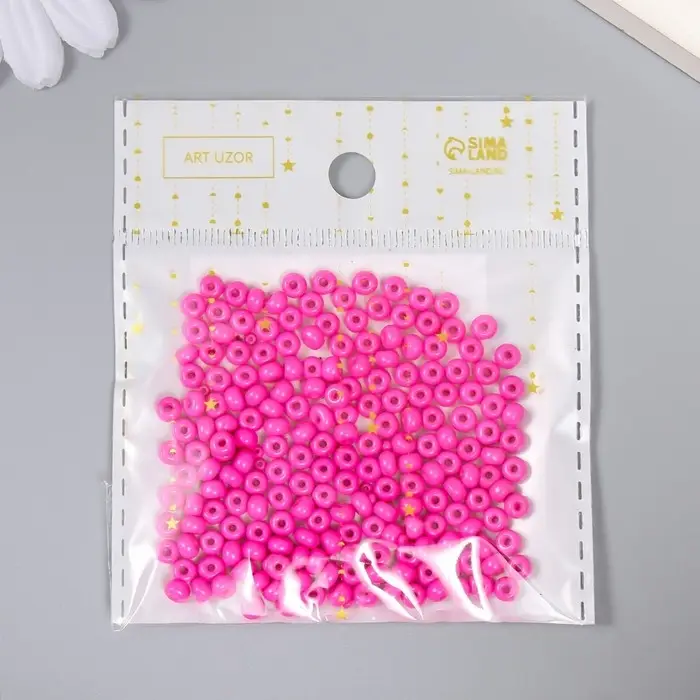 Бисер стекло 6/0  Бисер стекло 6/0 "Маджента" 15 гр