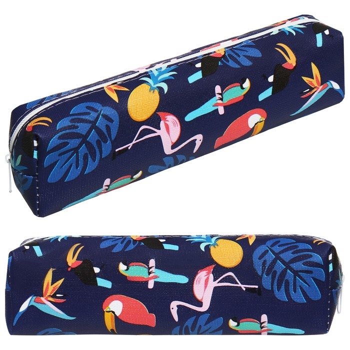 Пенал школьный на молнии Пенал школьный на молнии "Какаду" Calligrata, синий