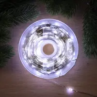Гирлянда &laquo;Нить&raquo; 100 м роса, IP44, серебристая нить, 1000 LED, свечение белое, 18 В