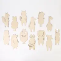 Роспись по дереву «Весёлые зверята», 13 основ, с наклейками Роспись по дереву «Весёлые зверята», 13 основ, с наклейками