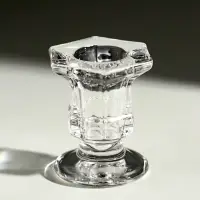 Стеклянный подсвечник на 1 свечу &laquo;Юнона&raquo;, прозрачный, 6&times;5&times;4.5 см