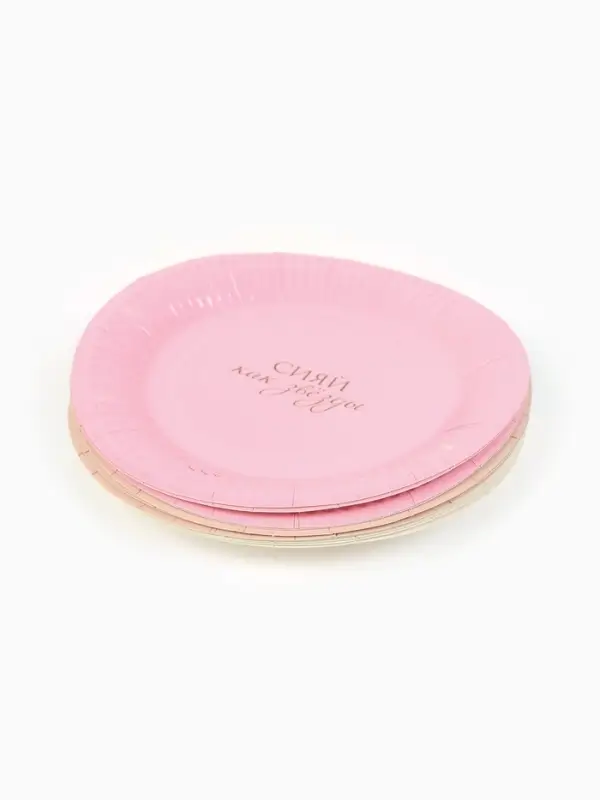 МП Набор бумажной посуды МП Набор бумажной посуды "С Днём рождения" универсальный для девочки, девушки, 12 персон