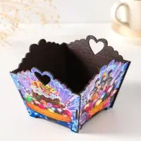 Конфетница квадратная или подставка под пасхальный кулич №2.  10х13х13,5 см