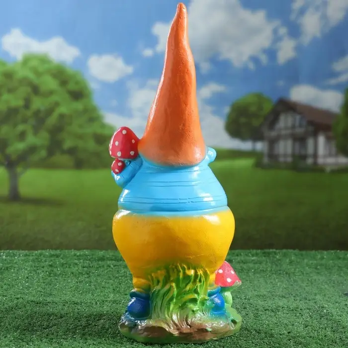 Садовая фигура из гипса &laquo;Гном с грибом&raquo;, 44&times;16&times;16 см, МИКС