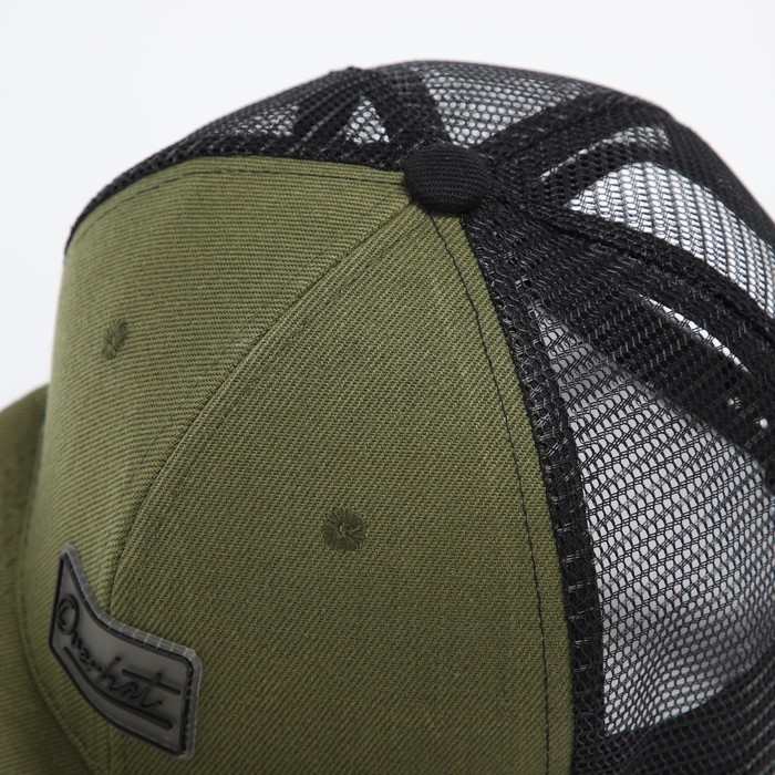 Кепка мужская с прямым козырьком Overhat, цвет зелёный, сетка, р-р 56