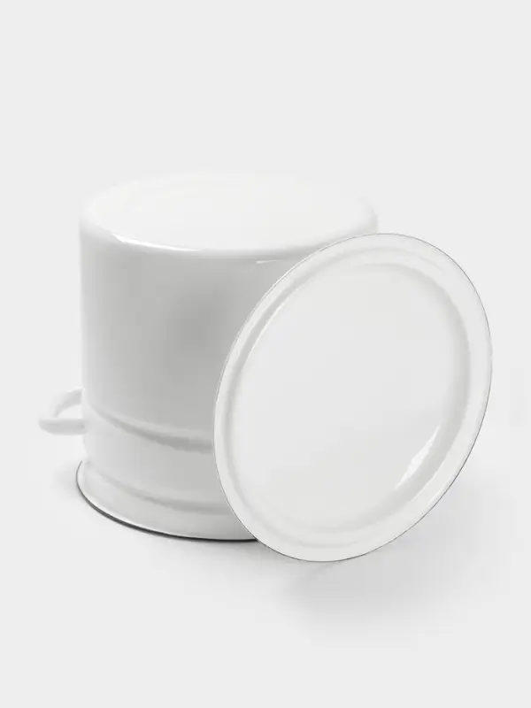 Кастрюля цил.борт. 12 л белая (без декора)