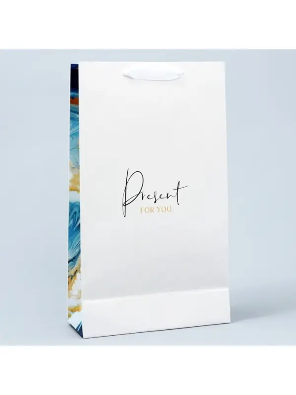 Пакет подарочный под две бутылки, упаковка, &laquo;Present for you&raquo;, 35&times;20&times;9 см
