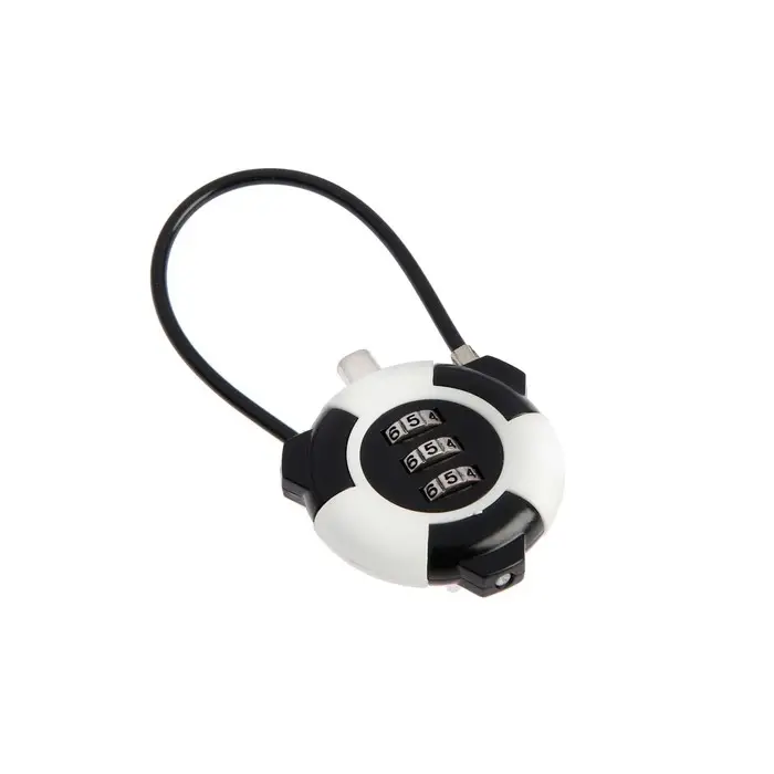 Замок навесной кодовый, цвет черный Замок навесной кодовый, цвет черный