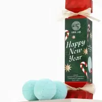 Бомбочки для ванны Happy New Year, набор 3 шт. &times; 40 г, аромат новогодний леденец, URAL LAB
