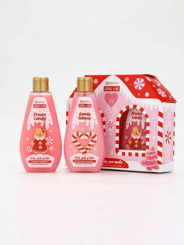 Гель для душа &laquo;С Новым годом&raquo;, lovely lollipop, набор 2 шт х 200 мл, URAL LAB