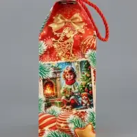 Коробка подарочная складная  "Золотое время" 16 х 8 х 20 см