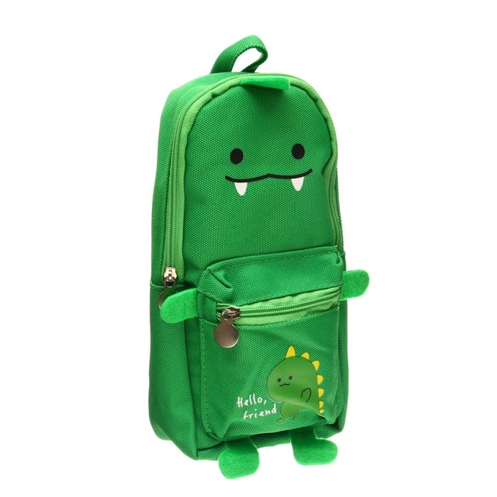 Пенал школьный на молнии Calligrata Пенал школьный на молнии Calligrata "Зверушка", 2 отделения, МИКС