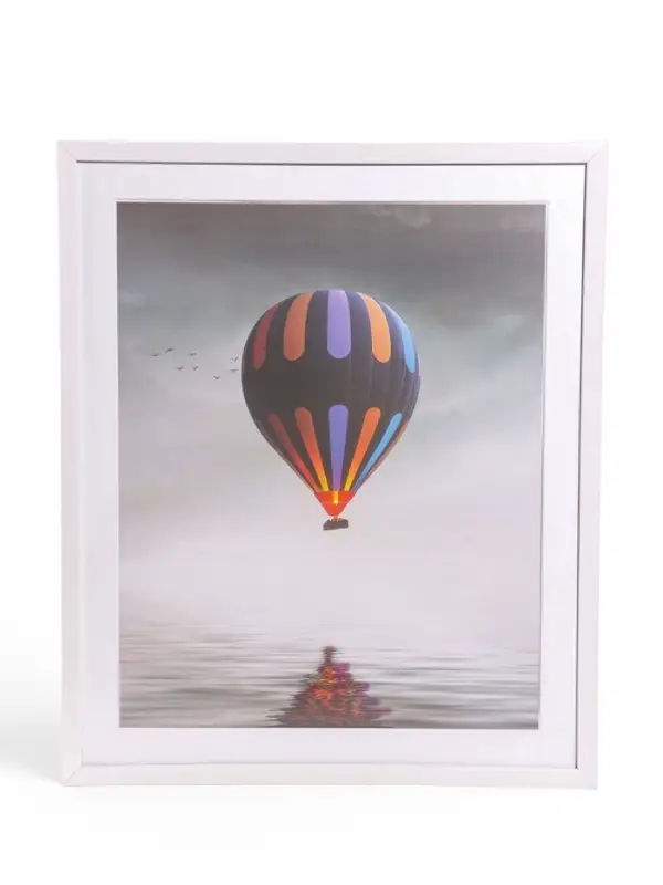 Фоторамка ПВХ на 1 фото Ellis 40&times;50 см, с паспарту, белый (пластиковый экран)