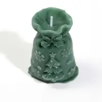 Свеча новогодняя &laquo;Мешочек с подарками&raquo;, 5.5&times;4.5&times;7 см, 7 ч, зелёный