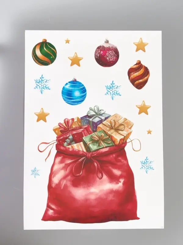 Виниловые наклейки «Новогодняя история», 35 × 50 см, 4 листа Виниловые наклейки «Новогодняя история», 35 × 50 см, 4 листа