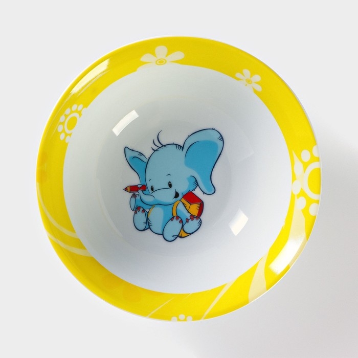Набор детской посуды из керамики Доляна «Слонёнок», 3 предмета: кружка 230 мл, миска 400 мл, тарелка d=18 см Набор детской посуды из керамики Доляна «Слонёнок», 3 предмета: кружка 230 мл, миска 400 мл, тарелка d=18 см