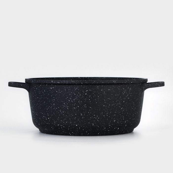 Кастрюля Доляна «Элит», 3,3 л, d=22 см, h=10 см, литой алюминий, литые ручки, антипригарное покрытие Кастрюля Доляна «Элит», 3,3 л, d=22 см, h=10 см, литой алюминий, литые ручки, антипригарное покрытие