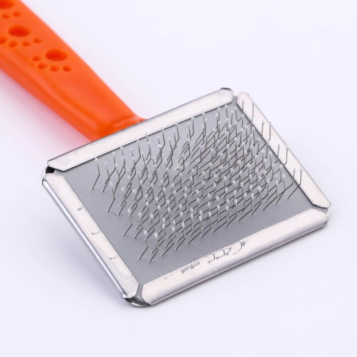 Пуходерка  Пуходерка "Лапки" малая с каплями, 6 х 12 см, оранжевая